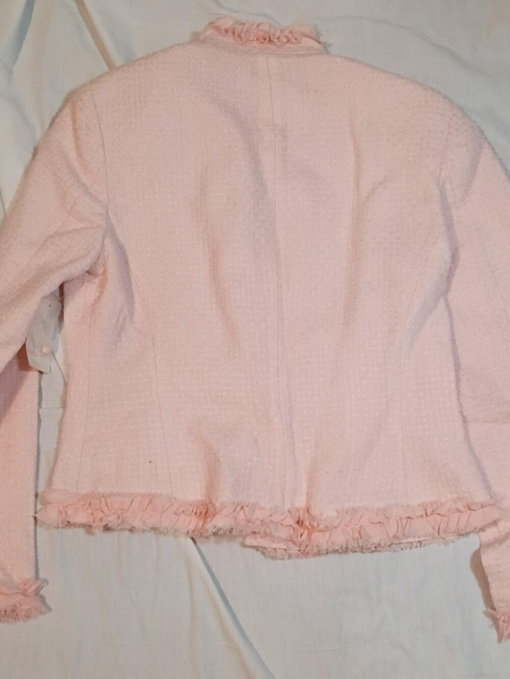 Bay Studio/Blazer/Womens 6/Pastel Pink/Tweed Cropped Career Office Preppy NWT Ch - Picture 7 of 7